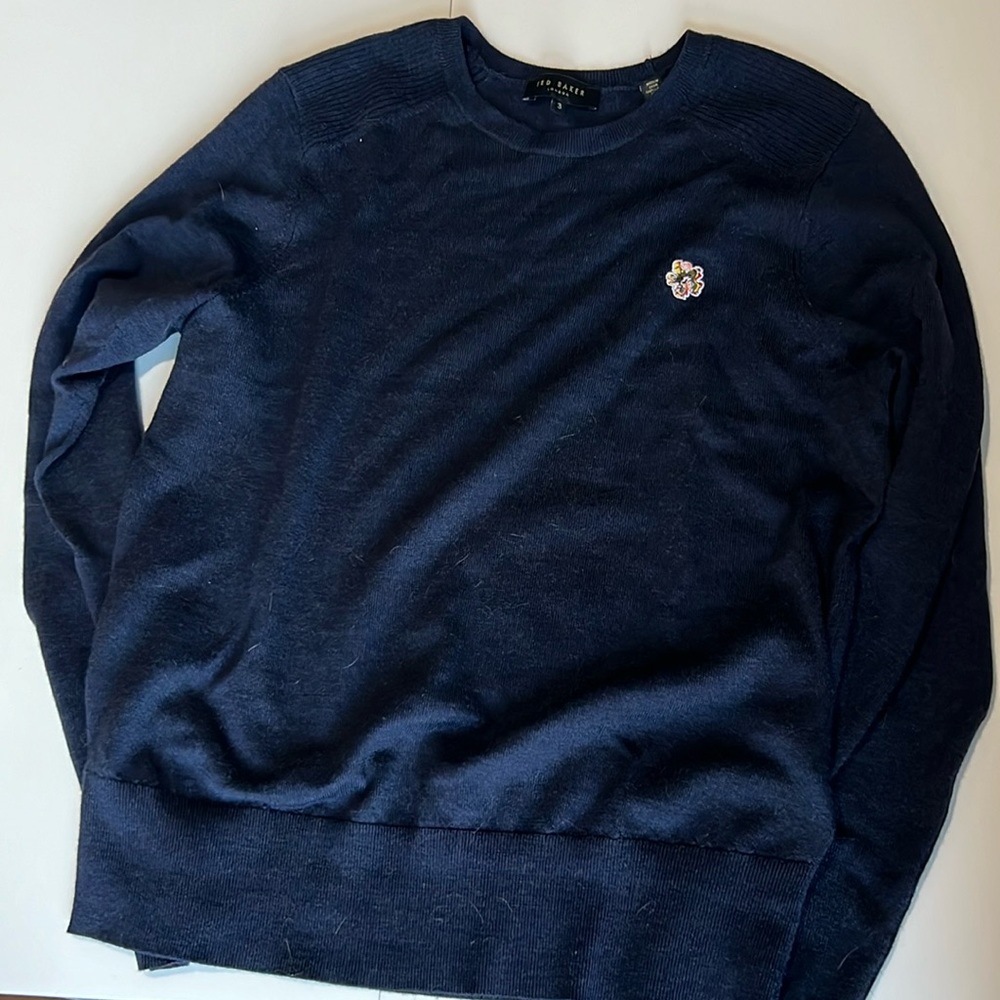 Ted baker soft wool deep navy sweater